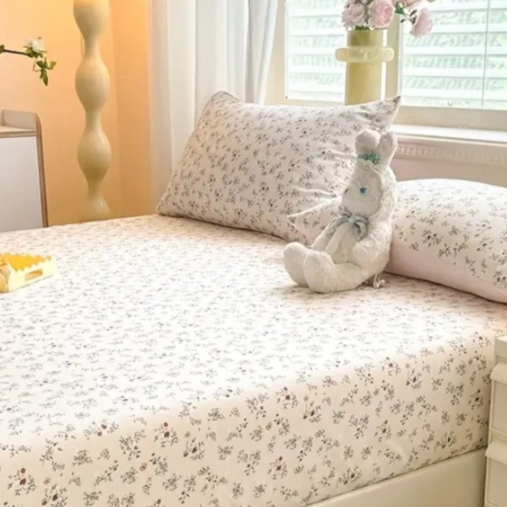 Green Floral Sheets for Bedding